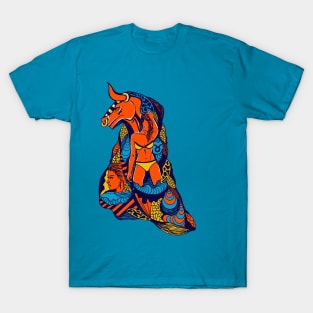 Orange Blue Her Taurus T-Shirt